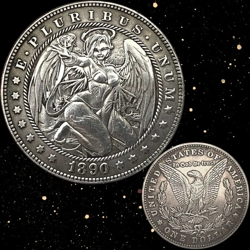 38MM 1PCS Sexy Beauty Coin Collectibles Creative Angel Wings Metal Lucky Medal Replica Antiqu Lovers Hobo Coin Home Decor Crafts
38MM 1PCS Sexy Beauty Coin Collectibles Creative Angel Wings Metal Lucky Medal Replica Antiqu Lovers Hobo Coin Home Decor Crafts