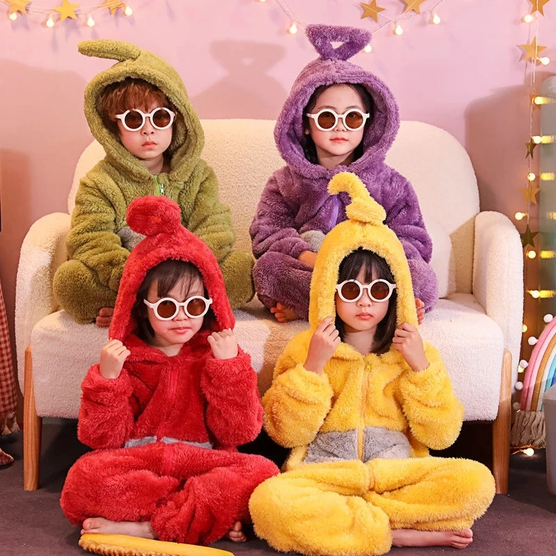 Детский костюм для косплея Lala Teletubbies, милые комбинезоны с капюшоном из мультфильма, пижамы на Хэллоуин и Рождество, одежда для сна
Детский костюм для косплея Lala Teletubbies, милые комбинезоны с капюшоном из мультфильма, пижамы на Хэллоуин и Рождество, одежда для сна
