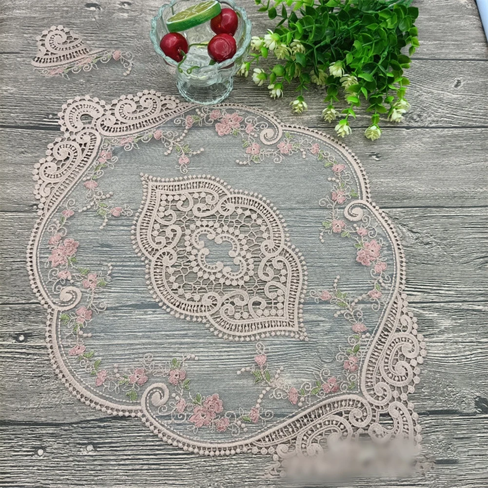 Table Decoration Rose Embroidered Tablecloth Lace Mesh Hollow Round Table Cover Wedding Party Dinner Mats Decor Kitchen Supplies
Table Decoration Rose Embroidered Tablecloth Lace Mesh Hollow Round Table Cover Wedding Party Dinner Mats Decor Kitchen Supplies