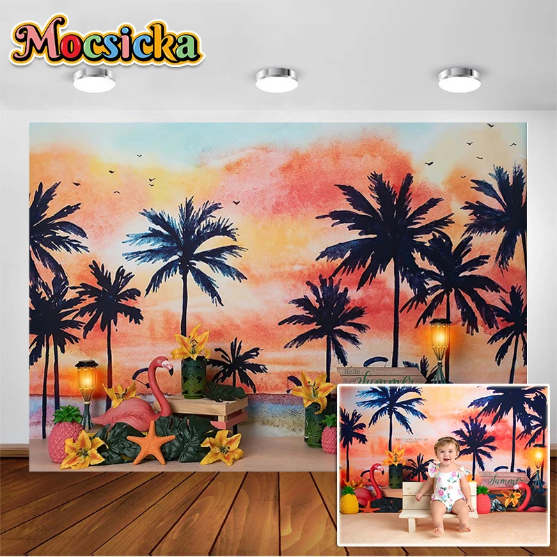 Photography Background Summer Aloha Party Tropical Hawaiian Coconut Tree Flamingo Baby Birthday Cake Smash Backdrop Photo Studio
Photography Background Summer Aloha Party Tropical Hawaiian Coconut Tree Flamingo Baby Birthday Cake Smash Backdrop Photo Studio