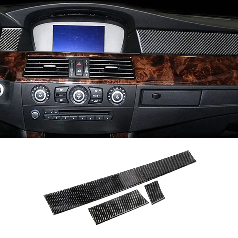 3 шт., декоративные полосы из углеродного волокна для панели приборной панели BMW E60 5 серии 2005-2010
3 шт., декоративные полосы из углеродного волокна для панели приборной панели BMW E60 5 серии 2005-2010