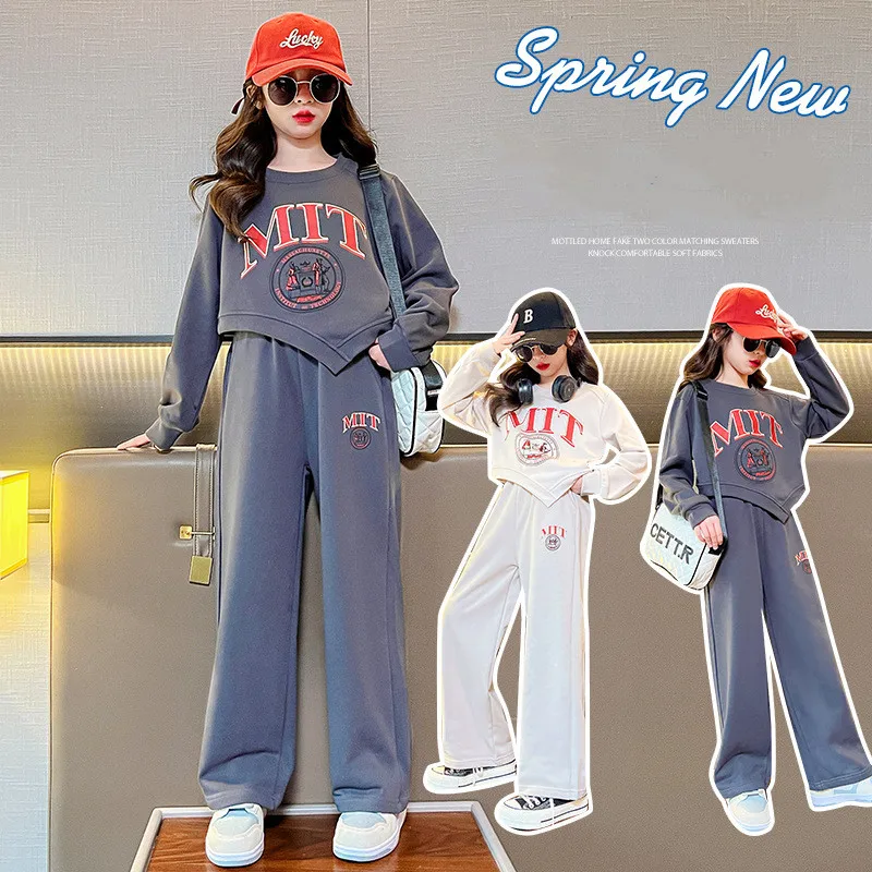 Children Clothing Suit for Girls 2023 Teen Spring Sweater Sports 2Pcs Sets Irregular Child Loungewear Kids Tracksuits
Children Clothing Suit for Girls 2023 Teen Spring Sweater Sports 2Pcs Sets Irregular Child Loungewear Kids Tracksuits