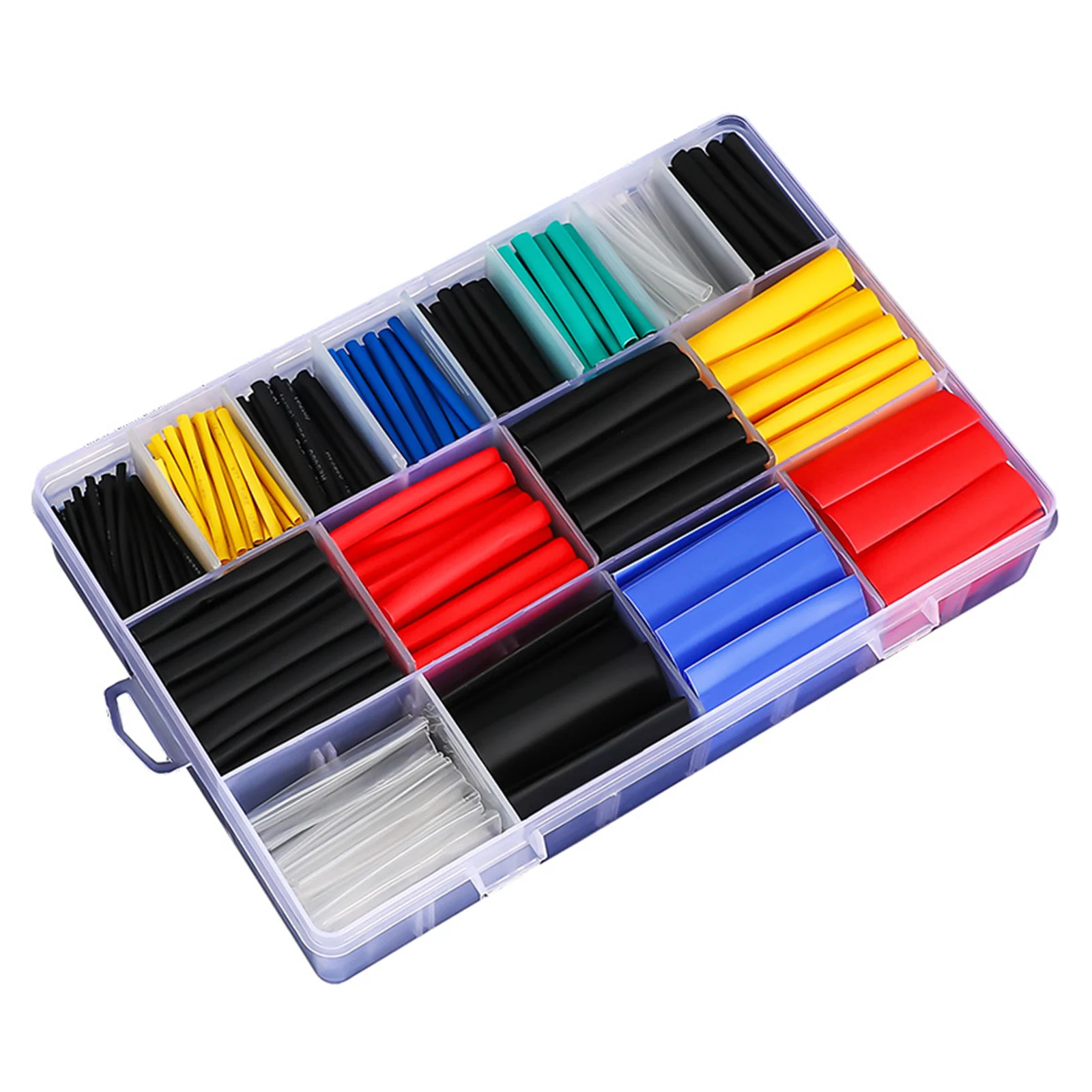 

580pcs Heat Shrink Tubes Tubing Insulation Shrinkable Sleeve Assortment Electronic Polyolefin Wire Cable Sleeve Kit 6 Colors