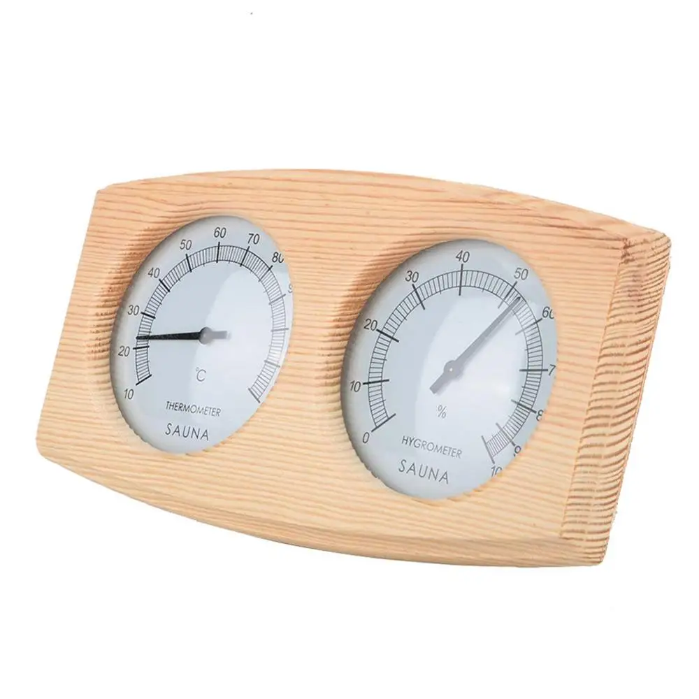 

Hygrometer Thermometer Indoor Temperature Humidity Meter 2 in 1 Sauna Room Wooden Steam Analog Display Room Hanging Thermometers