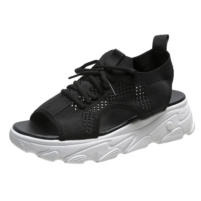 2022 New Summer Women Sandals Knitted Casual Sneakers Platform Thick Soled Woman Shoes Lace Up Sandal Fashion Solid Beach Shoes
2022 New Summer Women Sandals Knitted Casual Sneakers Platform Thick Soled Woman Shoes Lace Up Sandal Fashion Solid Beach Shoes