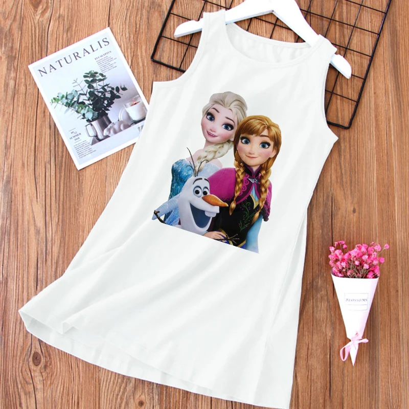 Children Kawaii Girls Dress Printing Princesas Disney Elsa Anna Princess Summer New Frozen Anime Princess Dress For Girls Kids 
Children Kawaii Girls Dress Printing Princesas Disney Elsa Anna Princess Summer New Frozen Anime Princess Dress For Girls Kids