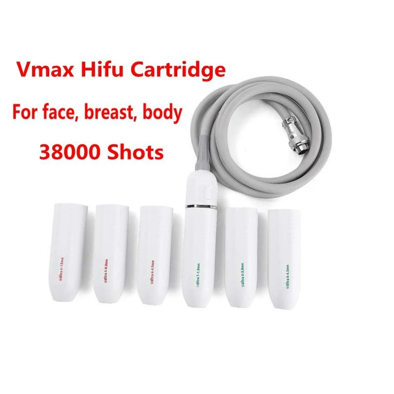 

Vmax Hifu Cartridge 3.0mm,4.5mm,8.0mm and 13mm for Ultrasound Hifu Wrinkle Removal Face Lift Vmax HIFU Machine 38000 Shots