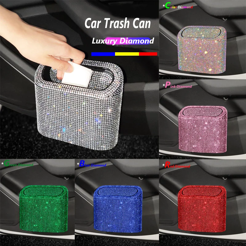 Creative Diamond Auto Car Trash Can Bin Storage Bucket Pressing Type Car Garbage Box Bag Bling Rhinestone Car Interior Acessorie
Creative Diamond Auto Car Trash Can Bin Storage Bucket Pressing Type Car Garbage Box Bag Bling Rhinestone Car Interior Acessorie