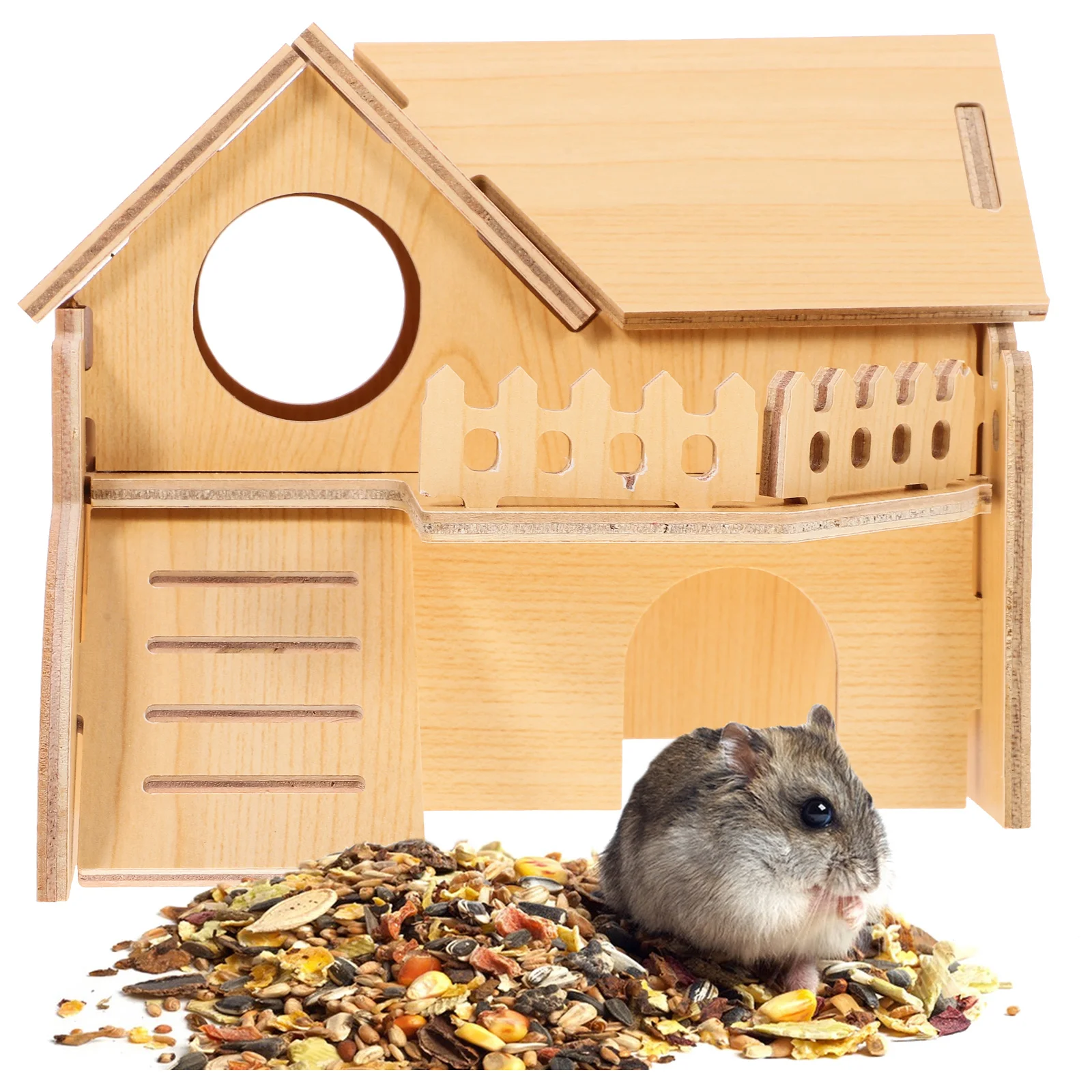 

Cage Hamster House Guinea Pig Houses and Hideouts Rat Supplies Double Layer Delicate
