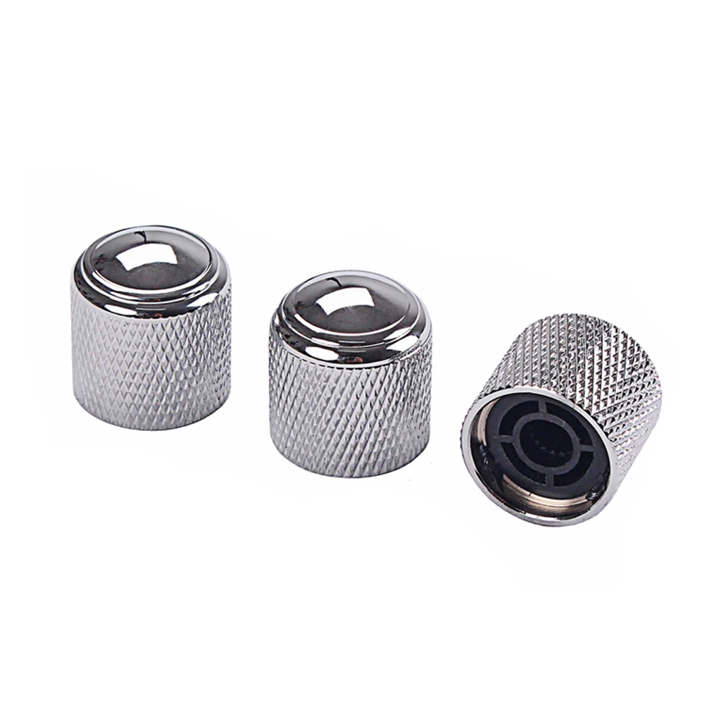 3 Pcs Electric Guitar And Bass Tone And Volume Meatl Electronic Control Knobs Cap
3 Pcs Electric Guitar And Bass Tone And Volume Meatl Electronic Control Knobs Cap