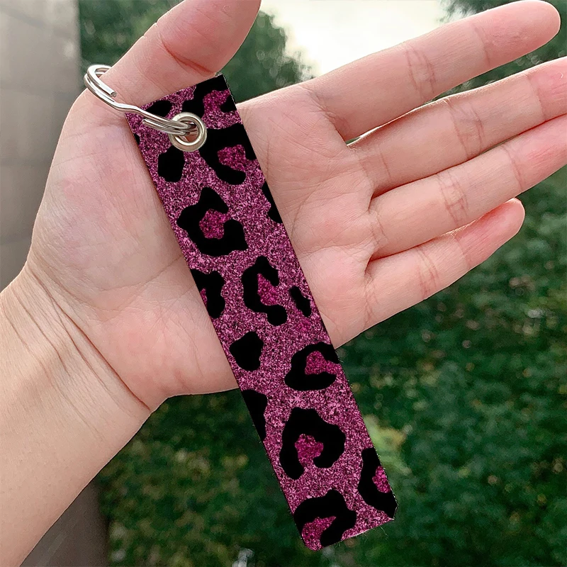 Fashion Pink Glitter Leopard Print Keychain Strap Keyring Hanging Holder Bag Car Wallet Trinket Key chain Hanging Bag gifts
Fashion Pink Glitter Leopard Print Keychain Strap Keyring Hanging Holder Bag Car Wallet Trinket Key chain Hanging Bag gifts