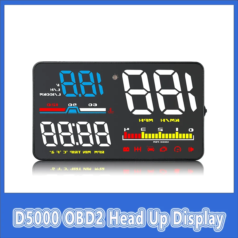 D5000 OBD2 диагностический инструмент спидометр HUD дисплей экран на лобовом стекле проектор автомобильный проекционный дисплей цифровая охранная сигнализация
D5000 OBD2 диагностический инструмент спидометр HUD дисплей экран на лобовом стекле проектор автомобильный проекционный дисплей цифровая охранная сигнализация