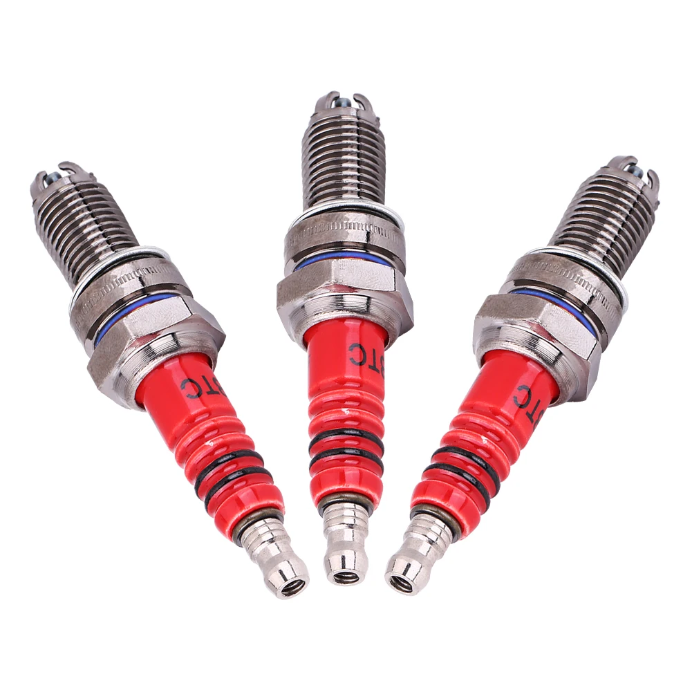 Свеча зажигания D8TC 3 электрода для CG 125 150 200cc CF250 мотоциклетные скутеры квадроциклы 3 шт.
Свеча зажигания D8TC 3 электрода для CG 125 150 200cc CF250 мотоциклетные скутеры квадроциклы 3 шт.