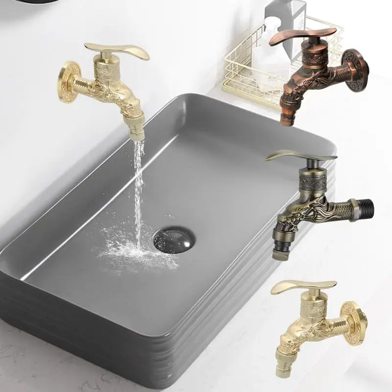 Dragon Faucet Creative Vintage Tap Bathroom Decorative Wall Mounted Backyard Garden Bibcock with Fine Detailed Engrave faucet
Dragon Faucet Creative Vintage Tap Bathroom Decorative Wall Mounted Backyard Garden Bibcock with Fine Detailed Engrave faucet