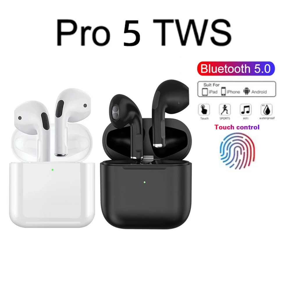 Original Air Pro 5 TWS Bluetooth 5.0 Earphones Wireless Headphones Earbuds Waterproof Gaming Headset For Xiaomi iPhone Earbuds
Original Air Pro 5 TWS Bluetooth 5.0 Earphones Wireless Headphones Earbuds Waterproof Gaming Headset For Xiaomi iPhone Earbuds