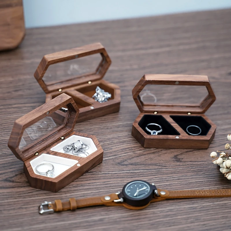 Jewelry Presentation Box Travel Case Wood Engagement Ring Box Portable Earring Stud Holder for Ceremony Wedding Proposal
Jewelry Presentation Box Travel Case Wood Engagement Ring Box Portable Earring Stud Holder for Ceremony Wedding Proposal