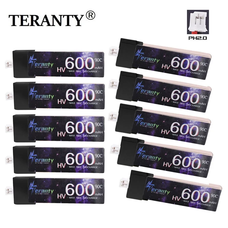 Upgrade 600MAH 1S 3.8V 90C/180C HV LiPo Battery For Mini Quads FPV DRONE Emax Parts With PH2.0 Connector Cabled
Upgrade 600MAH 1S 3.8V 90C/180C HV LiPo Battery For Mini Quads FPV DRONE Emax Parts With PH2.0 Connector Cabled