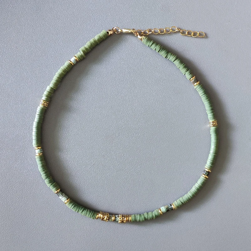 Various Colors Soft Ceramics Polymer Beads Necklace Handcrafted natural stone embellished Collier Vintage Glamour Beach Jewelry
Various Colors Soft Ceramics Polymer Beads Necklace Handcrafted natural stone embellished Collier Vintage Glamour Beach Jewelry