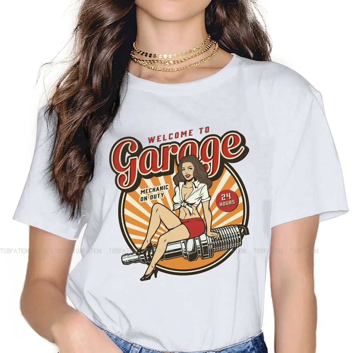 Женские футболки Mechanic on Duty Pin Up Girl, гранж, винтажная Женская одежда, большие размеры, из хлопка
Женские футболки Mechanic on Duty Pin Up Girl, гранж, винтажная Женская одежда, большие размеры, из хлопка