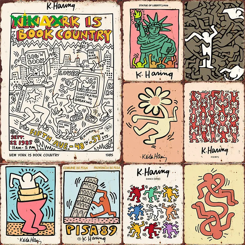 Keith Metal Tin Signs Vintage Art Kraft Label Plaques for Pub Club Coffe Plaque Pisa Haring Heart Poster Wall Home Decoration
Keith Metal Tin Signs Vintage Art Kraft Label Plaques for Pub Club Coffe Plaque Pisa Haring Heart Poster Wall Home Decoration