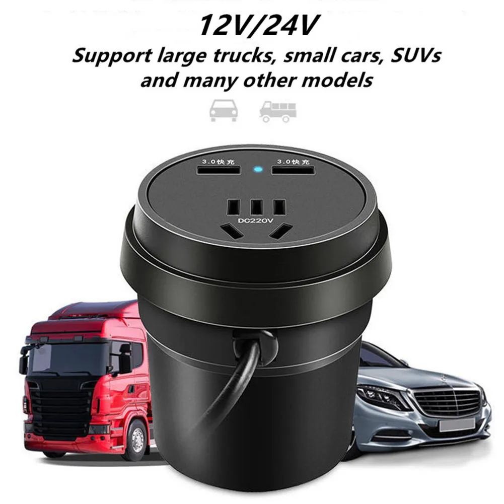 Car Charger 150W Peak DC12V/24V To 110V/220V Led Display Sockets Power Inverter With QC 3.0 Dual USB Port Charger Fast Charging
Car Charger 150W Peak DC12V/24V To 110V/220V Led Display Sockets Power Inverter With QC 3.0 Dual USB Port Charger Fast Charging