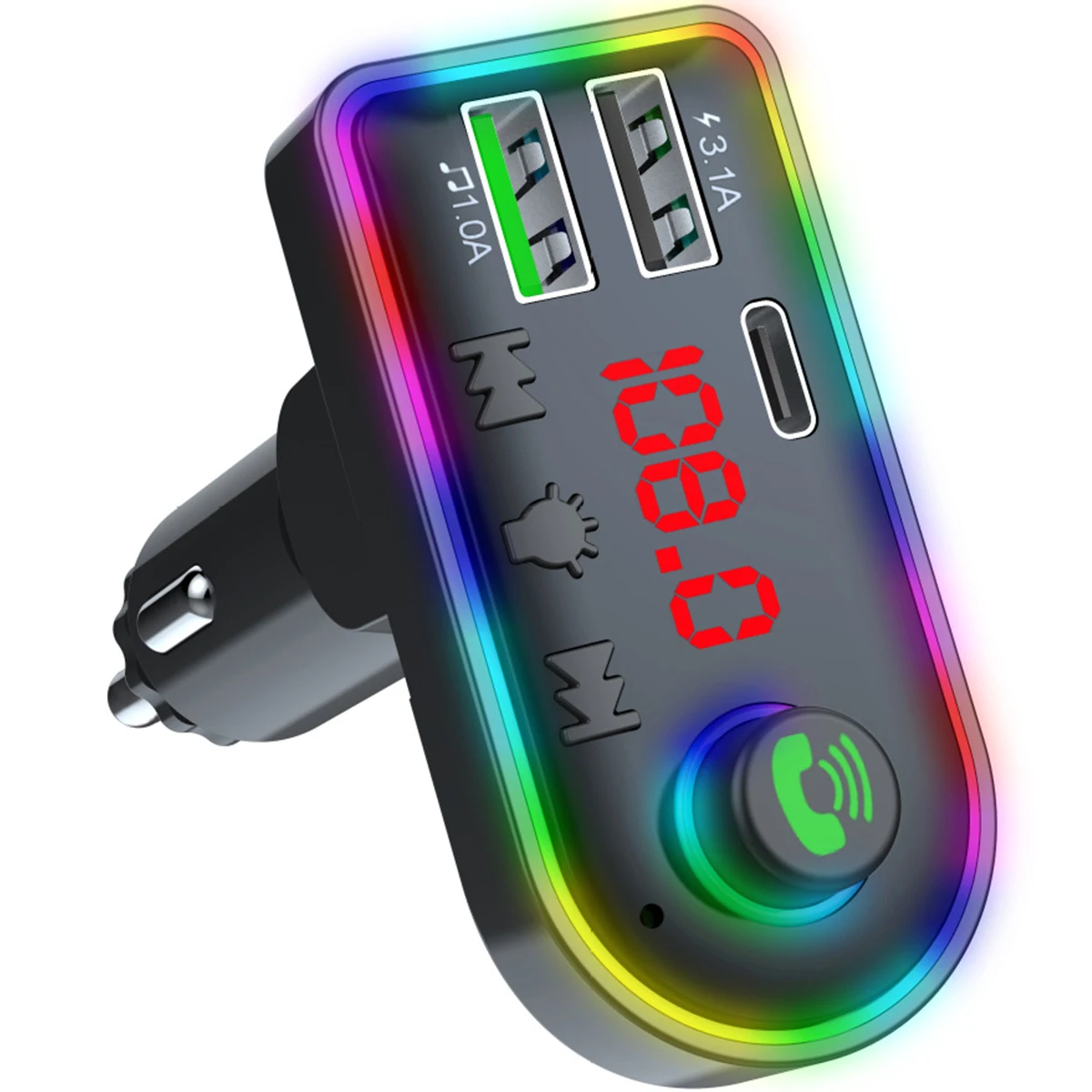 Car MP3 Player Bluetooth 5.0 FM Transmitter w/1A and QC3.1A Interface Wireless FM Modulator for Car
Car MP3 Player Bluetooth 5.0 FM Transmitter w/1A and QC3.1A Interface Wireless FM Modulator for Car