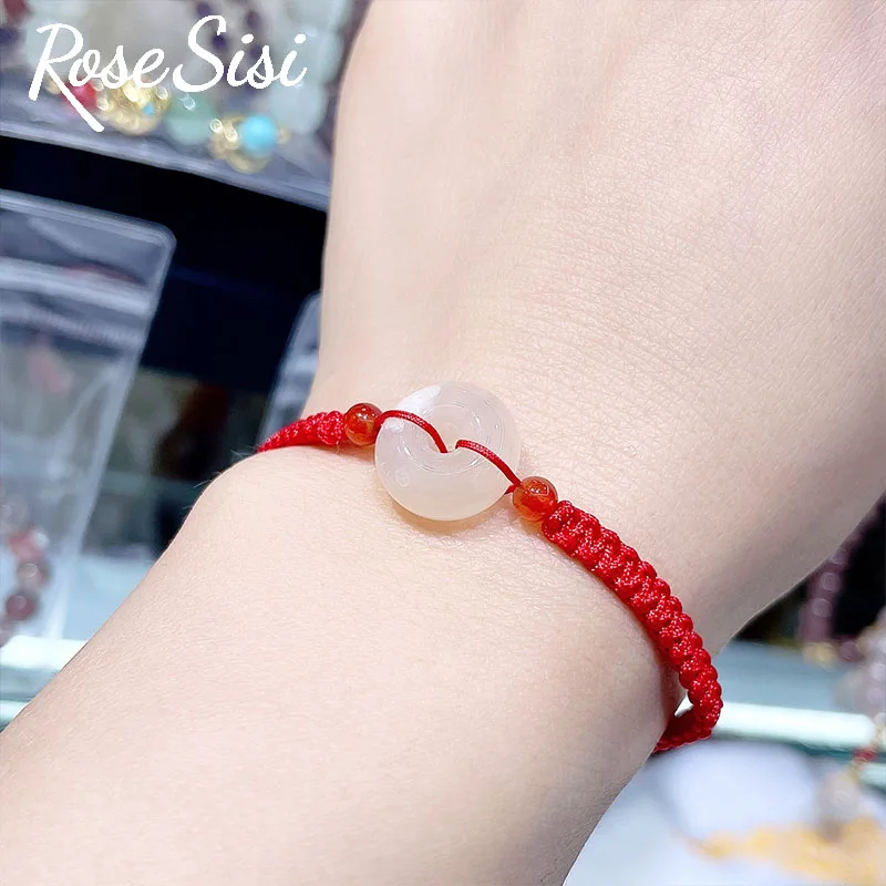 Rose sisi Chinese Style benmingnian transfer red rope bracelet for women crystal ping an buckle hand braided adjustable rope
Rose sisi Chinese Style benmingnian transfer red rope bracelet for women crystal ping an buckle hand braided adjustable rope