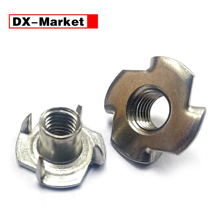 【DX-Market】M6 T-Nut , 304 Stainless Steel m5 m6 m8 m10 Four Prongs Furniture Insert Nut ,B068
【DX-Market】M6 T-Nut , 304 Stainless Steel m5 m6 m8 m10 Four Prongs Furniture Insert Nut ,B068