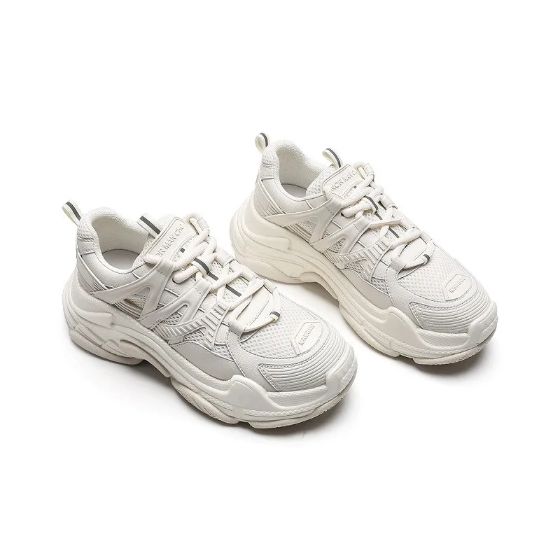 Women's Shoes Spring Thin Lace-Up Comfort Mesh Panel Shoes Women's Thick Sole Daddy Shoes Small White Sneakers Women's
Women's Shoes Spring Thin Lace-Up Comfort Mesh Panel Shoes Women's Thick Sole Daddy Shoes Small White Sneakers Women's