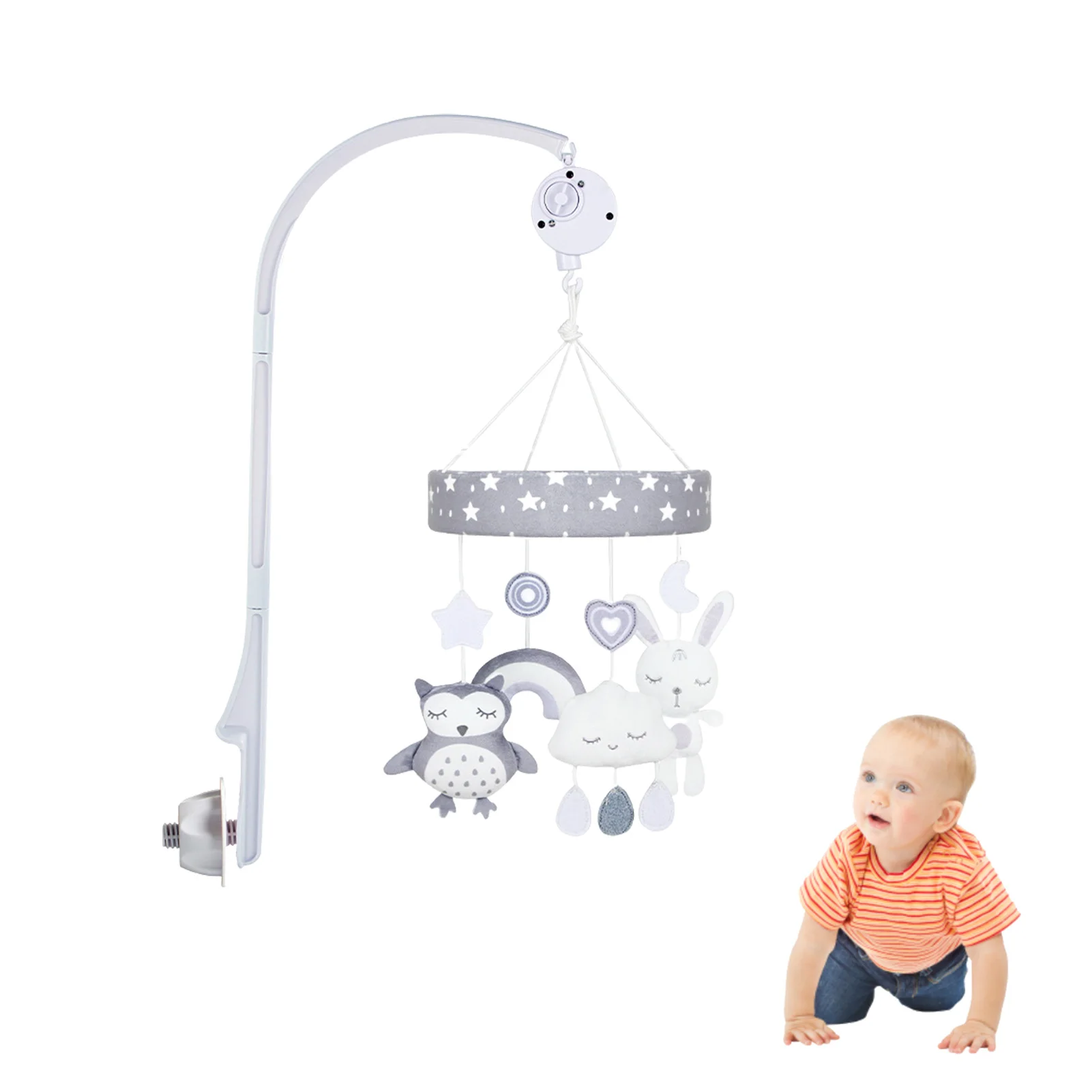 Baby Musical Crib Mobile Rotatable Crib Mobile Bed Bell And Digital Music Box With Lullabies Animals Toy Decoration With Safely
Baby Musical Crib Mobile Rotatable Crib Mobile Bed Bell And Digital Music Box With Lullabies Animals Toy Decoration With Safely