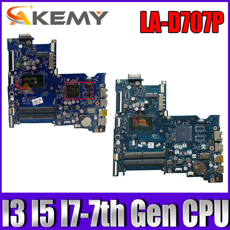 For HP Notebook 15-AY 15-AC Series Laptop Motherboard W I3-7th Gen I5-7th Gen I7-7th GenU CPU Notebook mainboard CDL50 LA-D707P
For HP Notebook 15-AY 15-AC Series Laptop Motherboard W I3-7th Gen I5-7th Gen I7-7th GenU CPU Notebook mainboard CDL50 LA-D707P