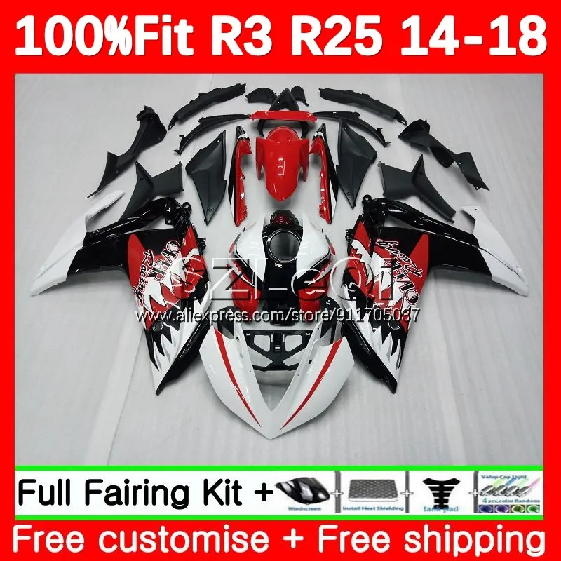 Shark Fish Injection For YAMAHA YZF R3 R25 R 3 25 YZF-R3 YZFR25 YZFR3 14 15 16 17 YZF-R25 2014 2015 2016 2017 Fairing 137LQ.0
Shark Fish Injection For YAMAHA YZF R3 R25 R 3 25 YZF-R3 YZFR25 YZFR3 14 15 16 17 YZF-R25 2014 2015 2016 2017 Fairing 137LQ.0
