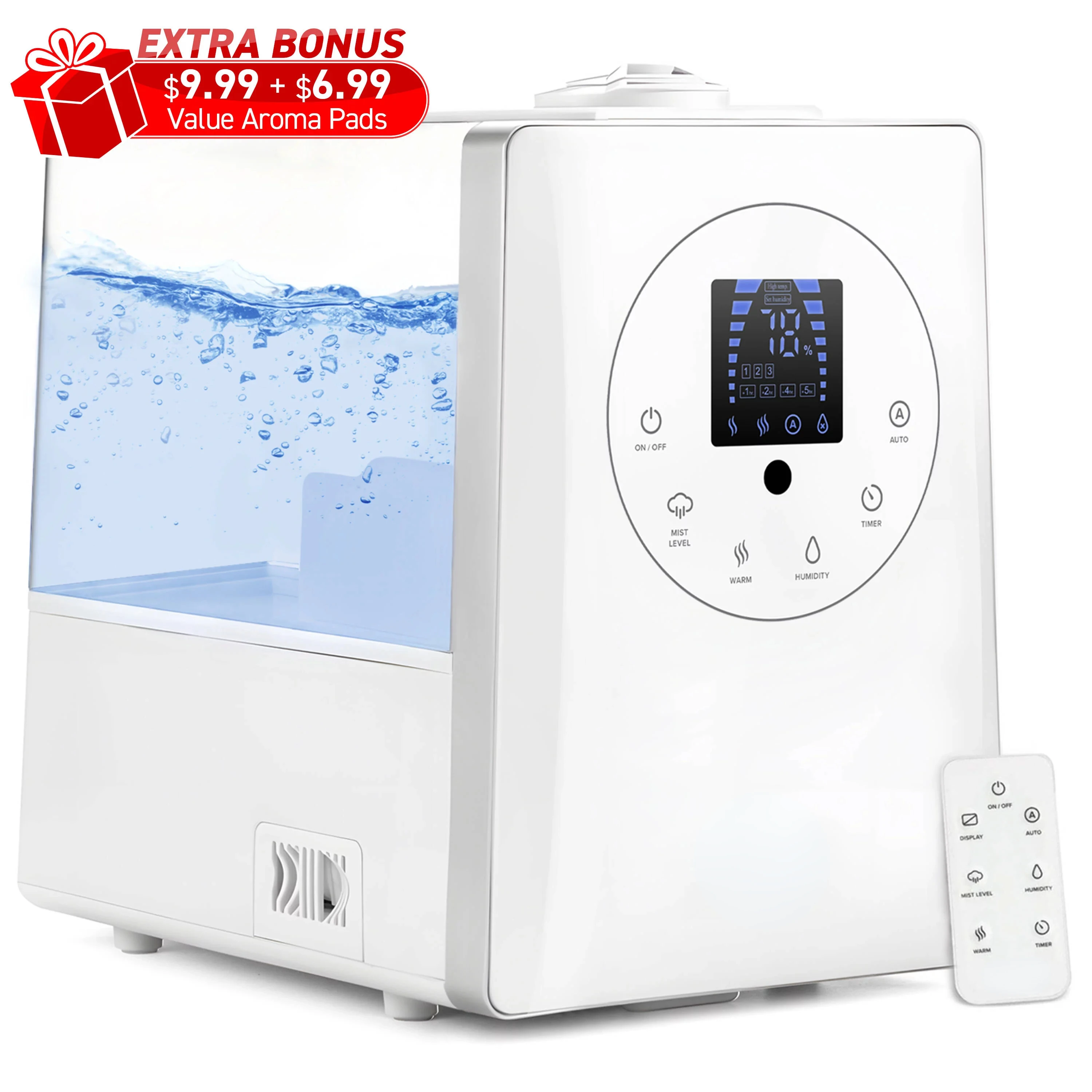 and Cool Mist Humidifier for Large Room, Bedroom, Ultrasonic Vaporizer for Baby, Plants, Auto Shut-off, Humidity Sensor and Esse
and Cool Mist Humidifier for Large Room, Bedroom, Ultrasonic Vaporizer for Baby, Plants, Auto Shut-off, Humidity Sensor and Esse