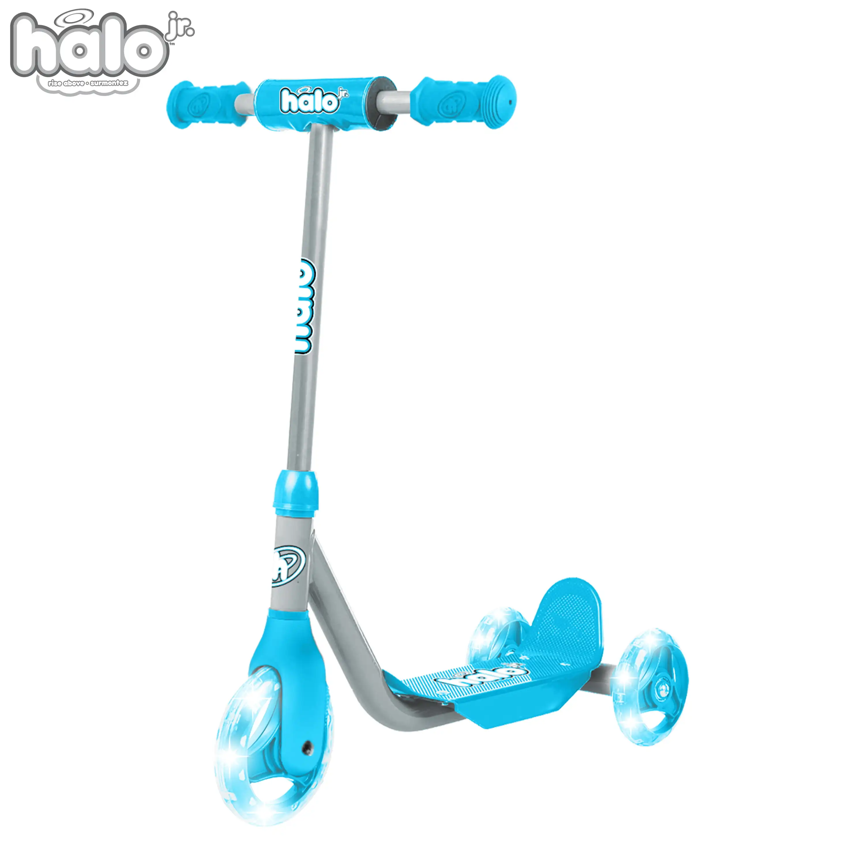 

Rise Above jr. 3 Wheel Scooter - Blue - Designed for All Users (Unisex) -Self Balancing! Super Bright Light-up Wheels!