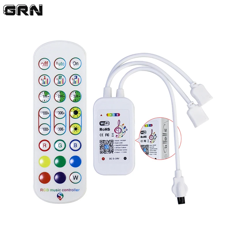 Alexa Wireless BT Controllor DC12-24V with 24 40 Keys IR Panel Music Sync Timing APP Controllor for RGB Light Strip
Alexa Wireless BT Controllor DC12-24V with 24 40 Keys IR Panel Music Sync Timing APP Controllor for RGB Light Strip