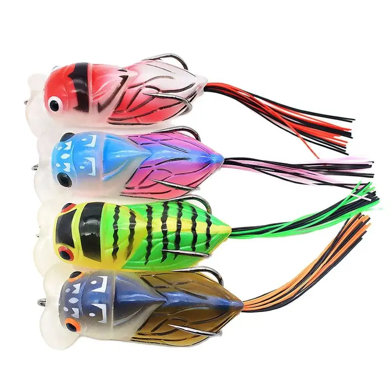 12.6g 65mm Soft Fishing Lure Frog Cicada Froggy Popper Artificial Soft Baits Topwater Silica gel Snakehead Insect Lure 
12.6g 65mm Soft Fishing Lure Frog Cicada Froggy Popper Artificial Soft Baits Topwater Silica gel Snakehead Insect Lure
