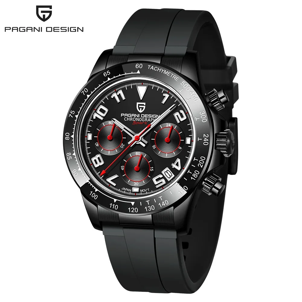 

PAGANI DESIGN PD 1644 Men Watch Automatic Date Japan VK63 Movt Quartz Watches Men 100M Waterproof Chronograph Clock Reloj Hombre