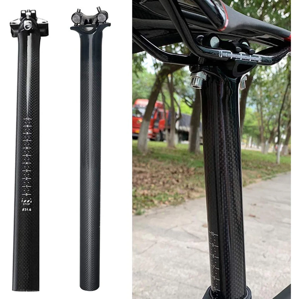 New Seat Post MTB Full 3K Carbon Seatpost Bicycle Road Bike Seatpost 31.6/27.2/30.8mm*350/400mm Bicycle Seat Tube Ultralight
New Seat Post MTB Full 3K Carbon Seatpost Bicycle Road Bike Seatpost 31.6/27.2/30.8mm*350/400mm Bicycle Seat Tube Ultralight