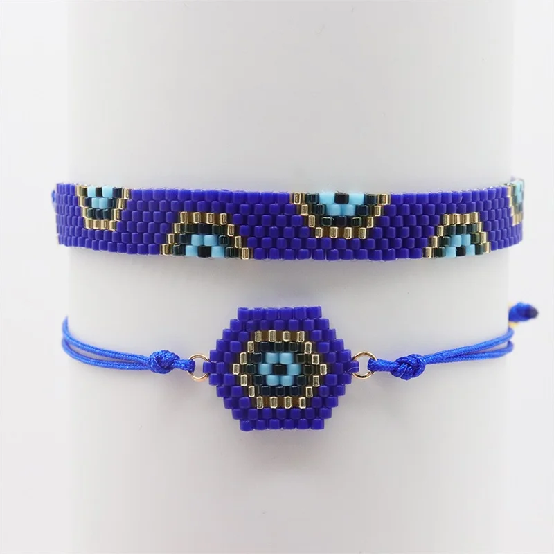 ZHONGVI Turkish Evil Eye Bracelets for Women Handmade Woven Bracelet Miyuki Blue Beads Pulseras Mujer Moda 2022 Fashion Jewelry
ZHONGVI Turkish Evil Eye Bracelets for Women Handmade Woven Bracelet Miyuki Blue Beads Pulseras Mujer Moda 2022 Fashion Jewelry