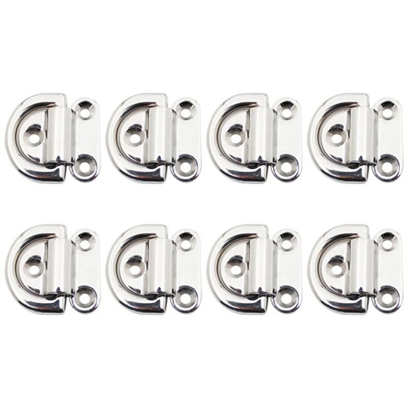 D-Ring Deck Collapsible Pad Eye Tiedown Cleats For Yacht Truck Mirror Polished Ship Parts 4Pcs 
D-Ring Deck Collapsible Pad Eye Tiedown Cleats For Yacht Truck Mirror Polished Ship Parts 4Pcs
