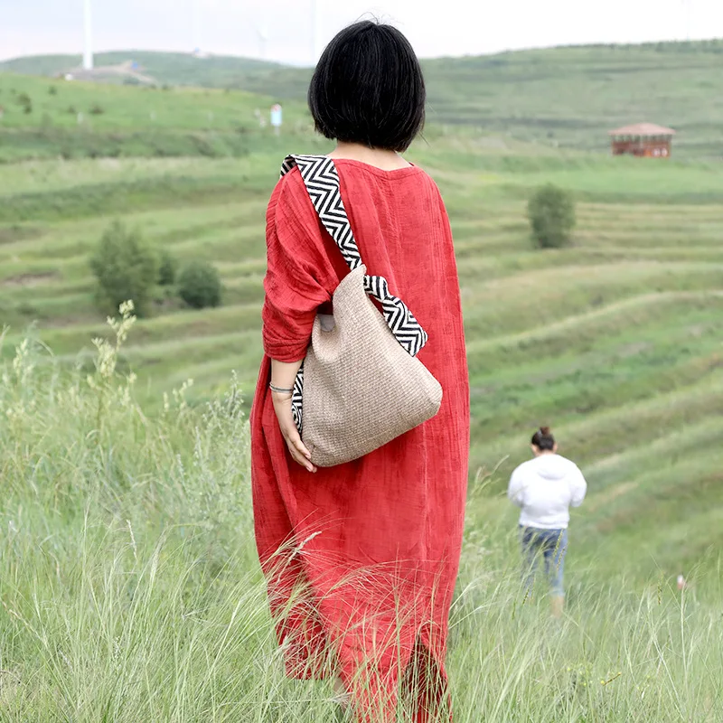 Rough Hemp Bag Women's Summer Literary Cloth Bag Niche One-shoulder Canvas Bag New Linen Bag Lazy Style Bag Women Handbags
Rough Hemp Bag Women's Summer Literary Cloth Bag Niche One-shoulder Canvas Bag New Linen Bag Lazy Style Bag Women Handbags