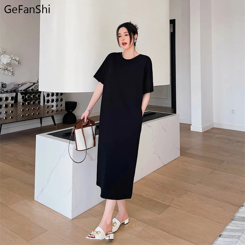 Женское Хлопковое платье с коротким рукавом, однотонное привлекательное длинное платье в Корейском стиле, лето 2022
Женское Хлопковое платье с коротким рукавом, однотонное привлекательное длинное платье в Корейском стиле, лето 2022
