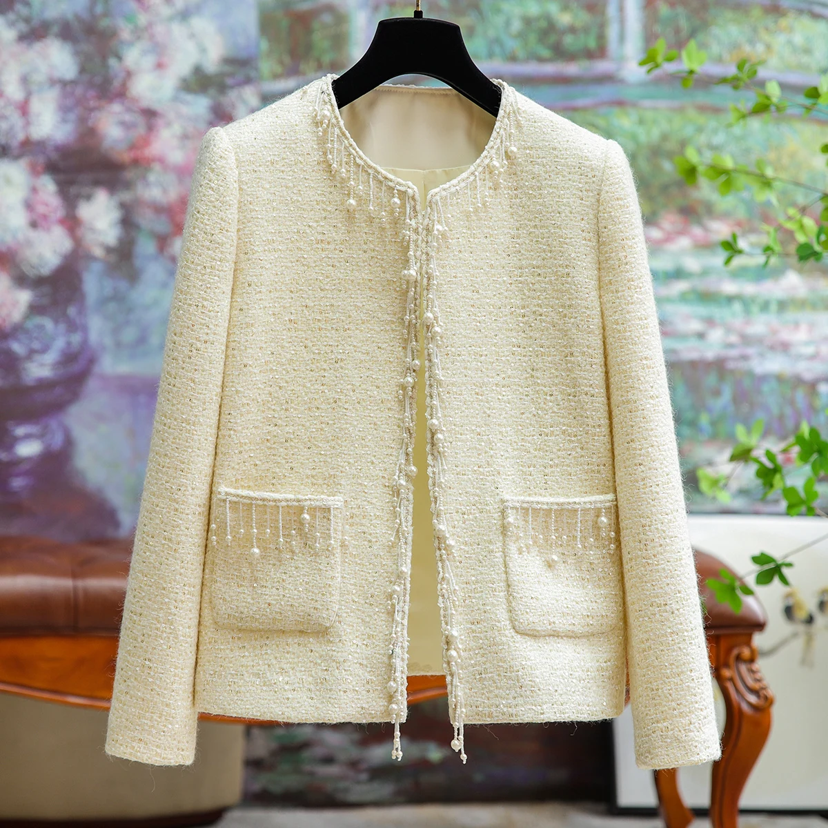 Fashionable Elegant Ms. Jacket Celebrity Style Sequins Tassel Small Perfume Jacket Female Autumn 2023 New Commuter Temperament
Fashionable Elegant Ms. Jacket Celebrity Style Sequins Tassel Small Perfume Jacket Female Autumn 2023 New Commuter Temperament