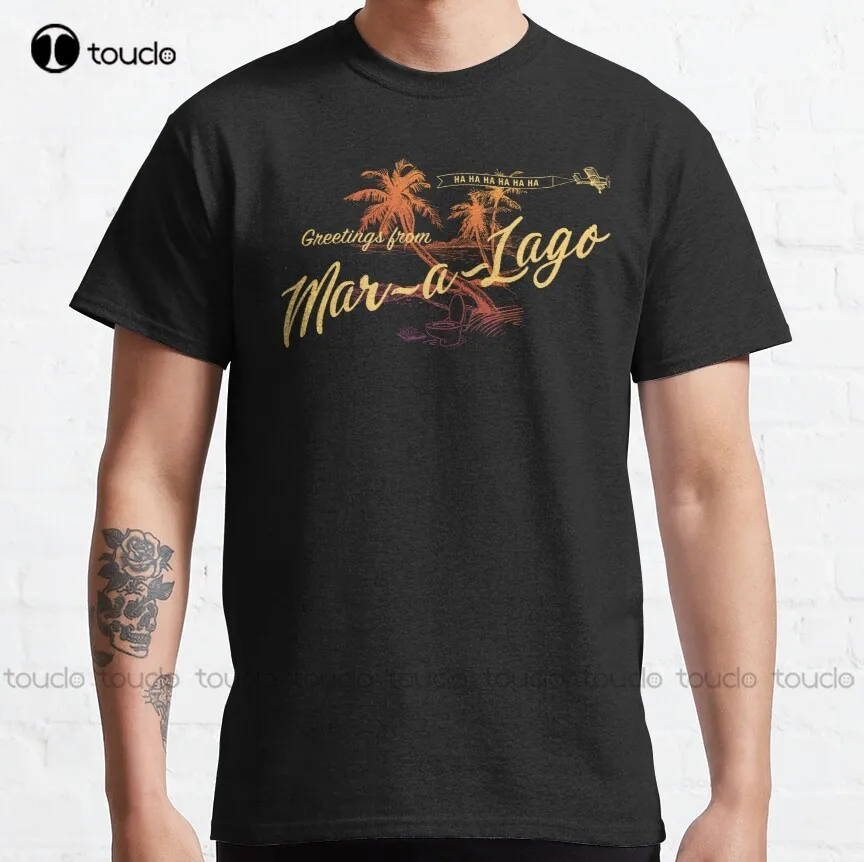 Greetings From Mar-A-Lago - Sunset Maralago, Mar A Lago, Fbi Raid, Fbi, 2022 Classic T-Shirt Shirts For Women Dressy Xs-5Xl New 
Greetings From Mar-A-Lago - Sunset Maralago, Mar A Lago, Fbi Raid, Fbi, 2022 Classic T-Shirt Shirts For Women Dressy Xs-5Xl New
