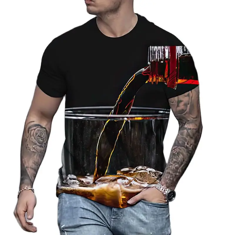 Summer Men's T-shirt Pattern Beer Round Neck Black Pink Gold Top Oversized Comfortable High Pattern Short Sleeve T-shirt
Summer Men's T-shirt Pattern Beer Round Neck Black Pink Gold Top Oversized Comfortable High Pattern Short Sleeve T-shirt