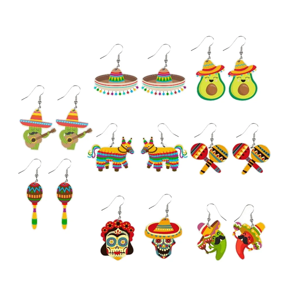 8 Pairs Rainbow Printing Earrings Bohemian Women Summer Hat Acrylic Multipack Dangle Women's
8 Pairs Rainbow Printing Earrings Bohemian Women Summer Hat Acrylic Multipack Dangle Women's