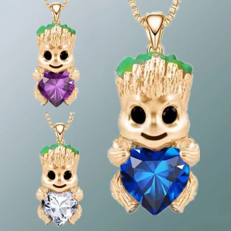 Hot Selling New Fashion Cute Little Tree Man Necklace Pendant Inlaid Heart Crystal Zircon Jewelry Gift
Hot Selling New Fashion Cute Little Tree Man Necklace Pendant Inlaid Heart Crystal Zircon Jewelry Gift