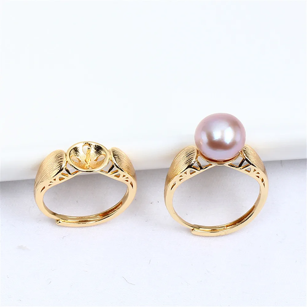 14k gold plating color preservation light version of simple pearl ring empty bracket adjustable DIY accessories female
14k gold plating color preservation light version of simple pearl ring empty bracket adjustable DIY accessories female