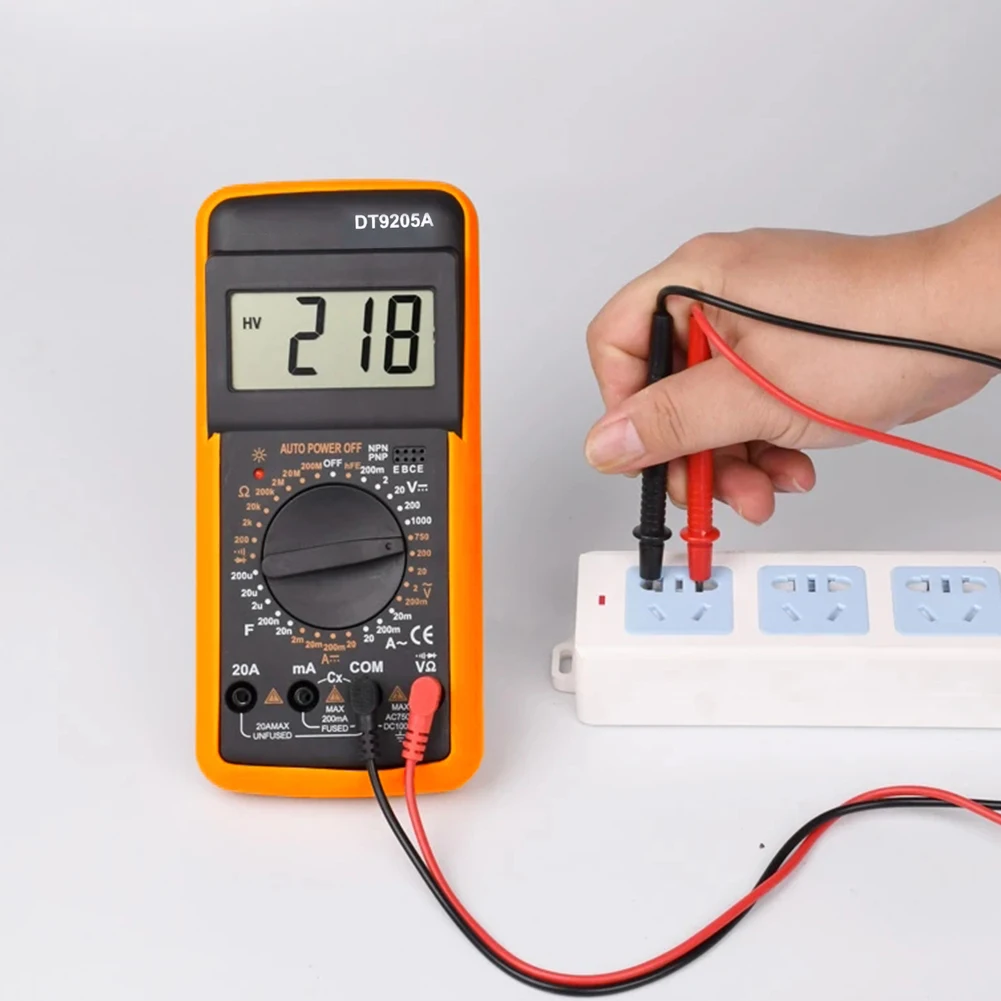 DT9205 Professional LCD Digital Multimeter Electric Ammeter Voltmeter Resistance Capacitance Tester AC DC Handheld Multi Meter
DT9205 Professional LCD Digital Multimeter Electric Ammeter Voltmeter Resistance Capacitance Tester AC DC Handheld Multi Meter
