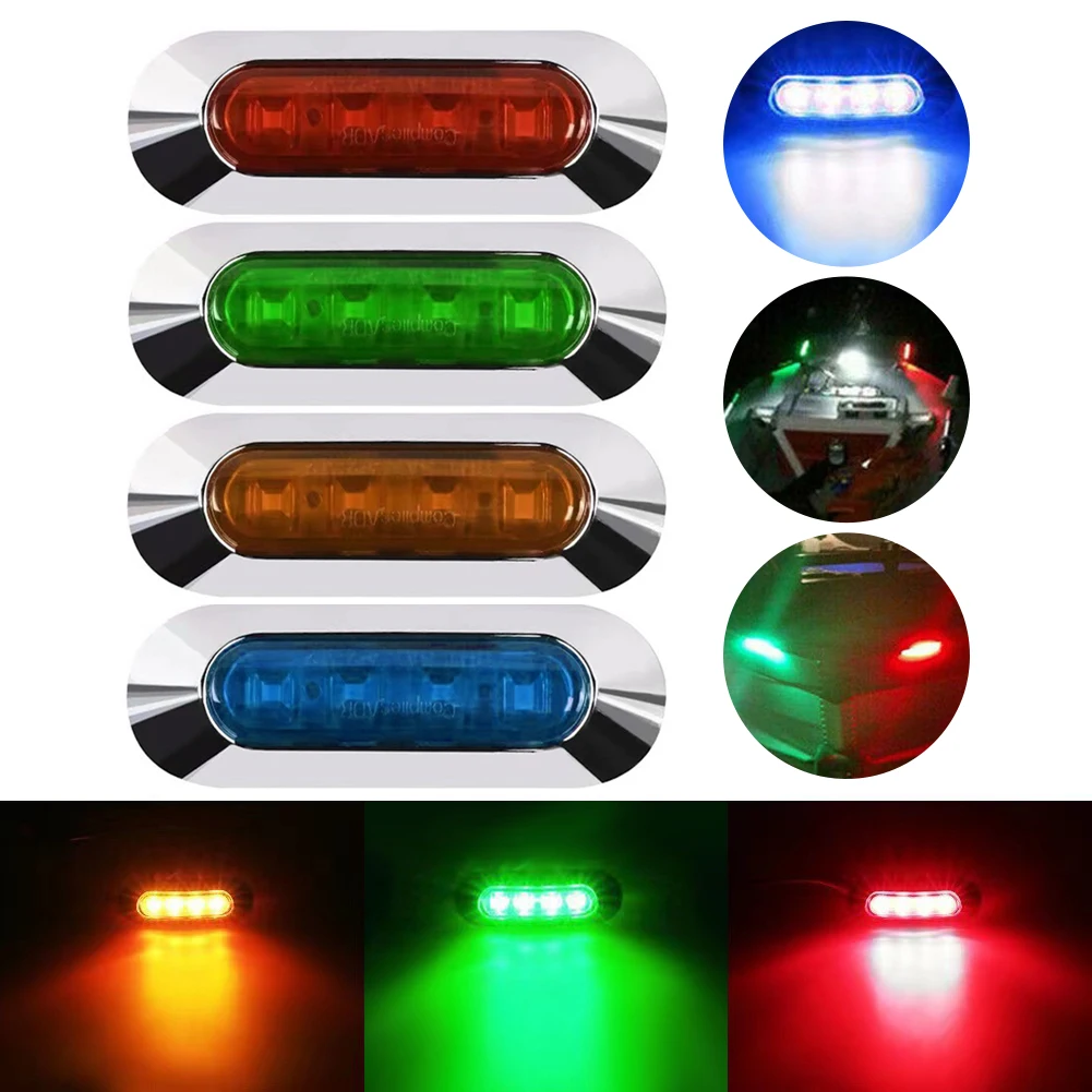 Universal 2PCS LED Side Marker Light 12-30V 4LED High Powerful Side Warning Light Waterproof Tail Light For Truck Trailer Boat
Universal 2PCS LED Side Marker Light 12-30V 4LED High Powerful Side Warning Light Waterproof Tail Light For Truck Trailer Boat